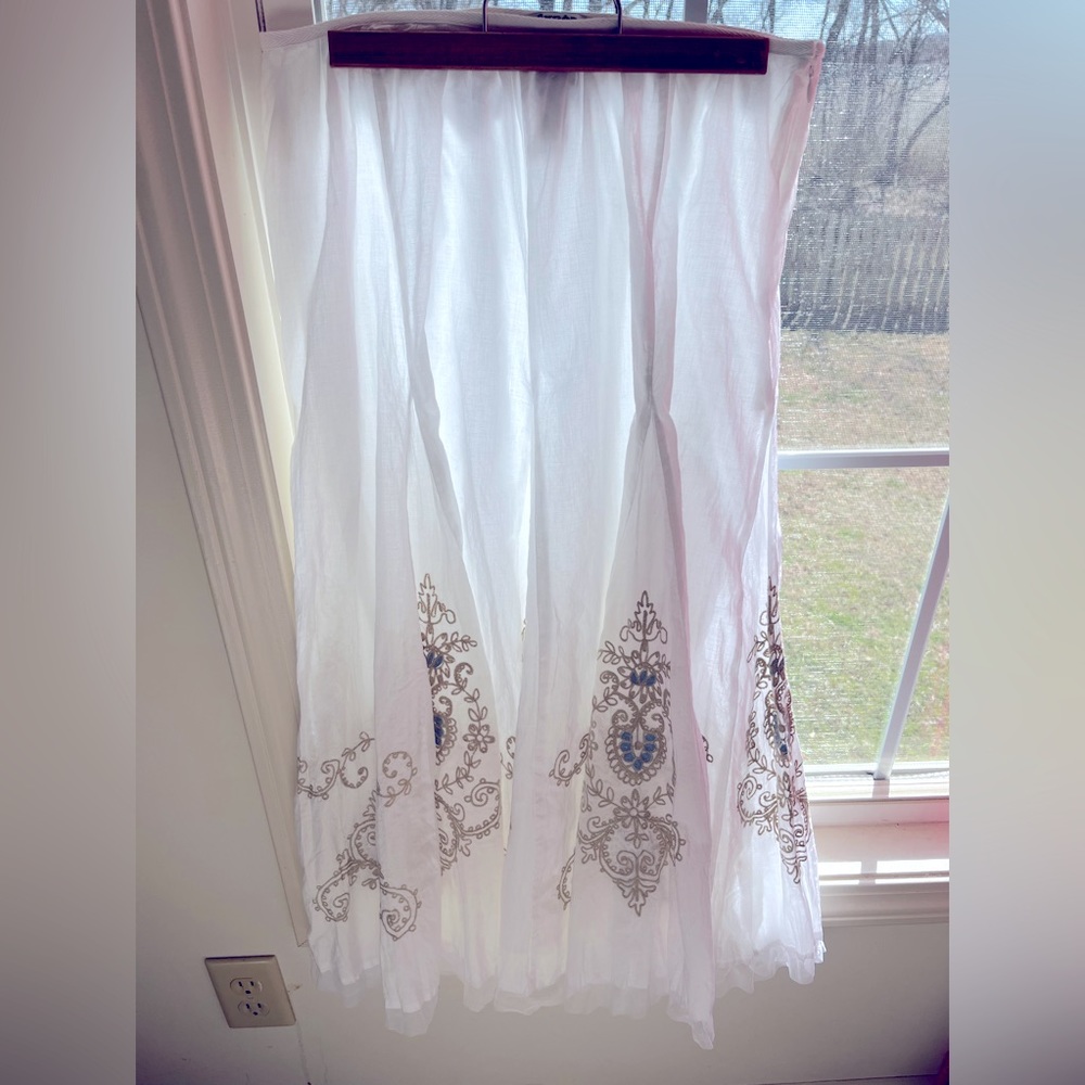 Nygard Collection Gorgeous Bohemian Style Skirt with Embroidery